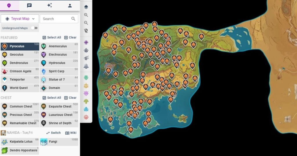 Genshin Interactive Map